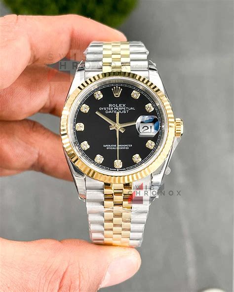 rolex datejust 36 black dial diamond|Rolex Datejust 36 oystersteel.